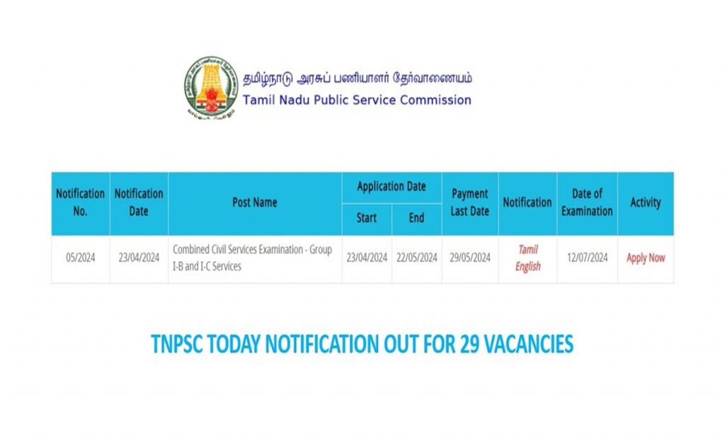 tnpsc group 1 deo and ac recruitment 2024 notification apply online